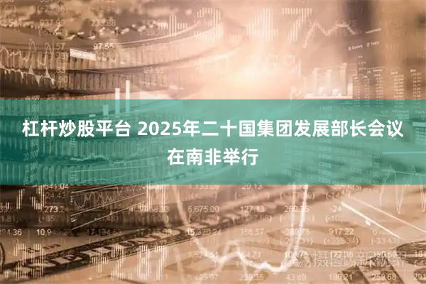 杠杆炒股平台 2025年二十国集团发展部长会议在南非举行